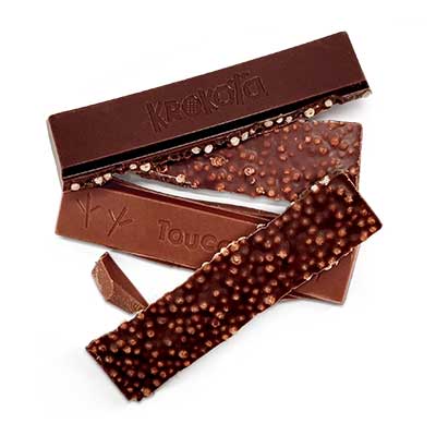 assortiment de barres de chocolat Krokola
